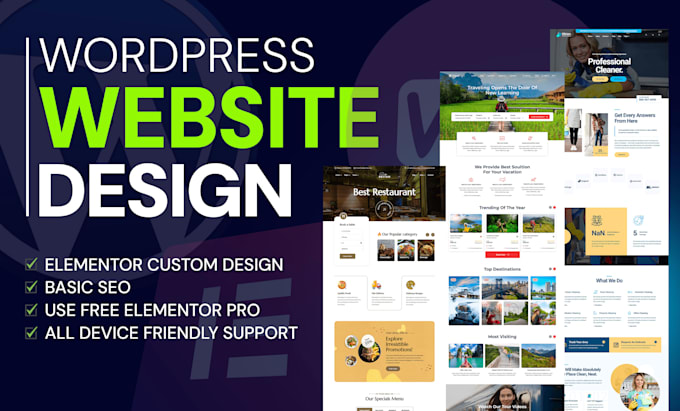 Gig Preview - Build custom wordpress website, business website, landing pages