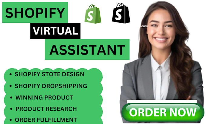 Gig Preview - Be shopify virtual assistant, store manager to boost sales, dropshipping manager