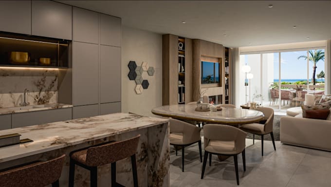 Gig Preview - Rebuild 3d cozy apartment, luxury interior mockup, lkd revit design, cgi render