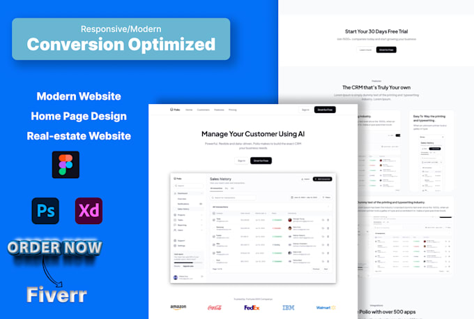 Bestseller - design a modern saas landing page home page real estate ecommerce website