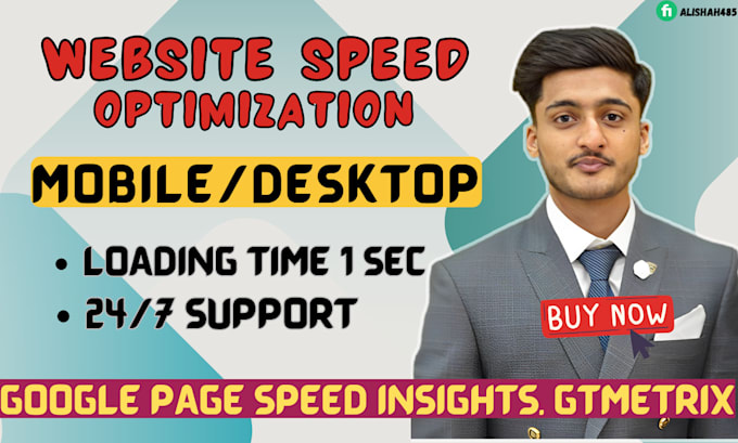 Gig Preview - Do speed up website optimization for mobile and desktop pages in 1 hour