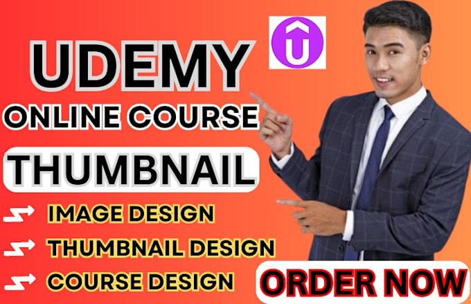 Gig Preview - Design professional online course, udemy thumbnail, image, cover