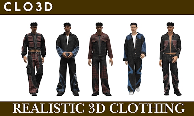 Gig Preview - Do realistic 3d clothing mockup 3d clothing design in clo 3d fashion animation