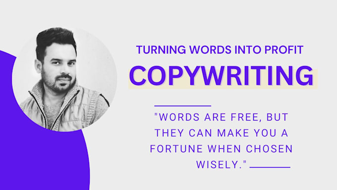 Gig Preview - Be your expert copywriter to turn words into profit