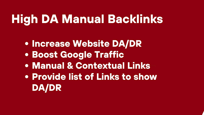 Gig Preview - Build high da seo backlinks dofollow links for ranking