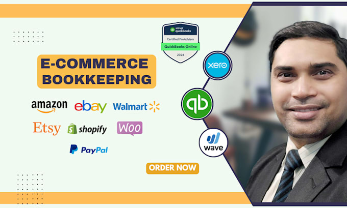 Gig Preview - Do ecommerce bookkeeping in quickbooks, xero, wave