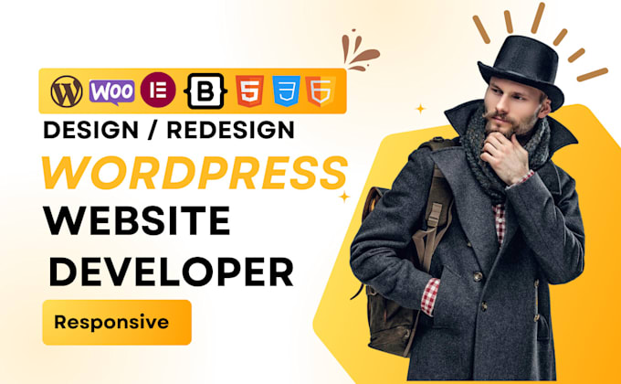 Gig Preview - Build wordpress website, business website and frontend developer