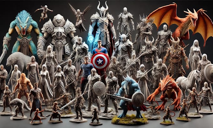 Gig Preview - Sculpt custom 3d miniature 3d action figure 3d figurines 3d toys for 3d printing