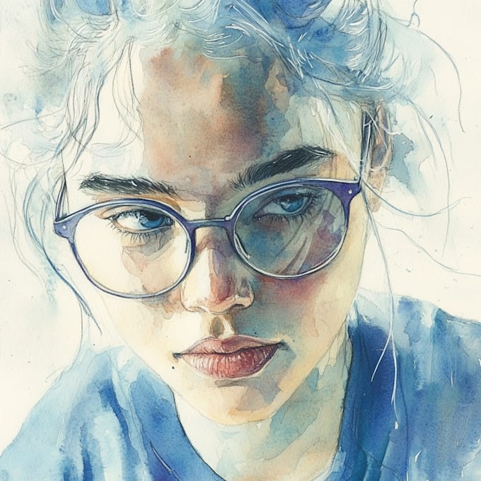 Gig Preview - Draw your portrait in a watercolor