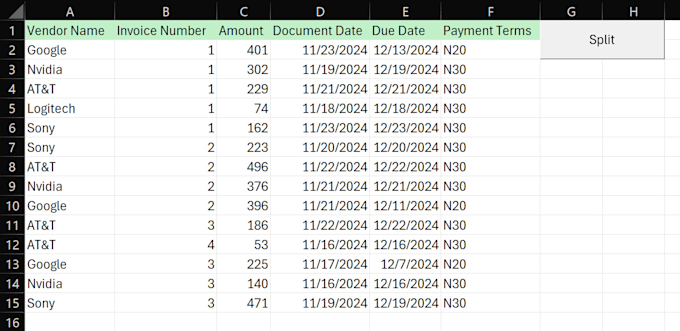 Gig Preview - Create a custom spreadsheet in excel or google sheets