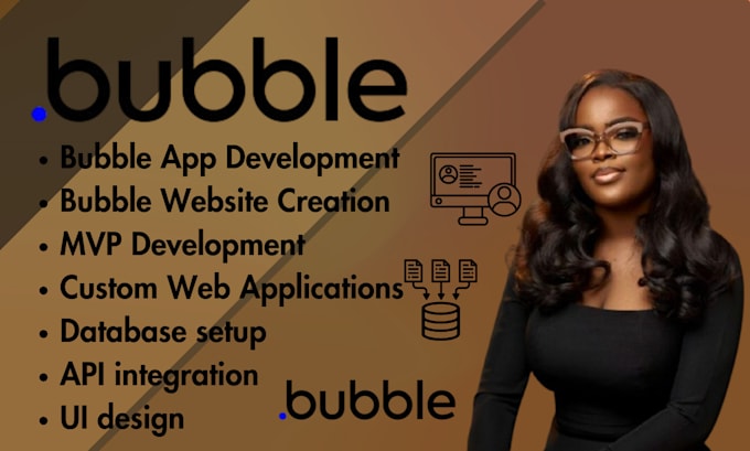 Gig Preview - Do bubble app, bubble website, bubble, bubble developer, bubble io saas, mvp