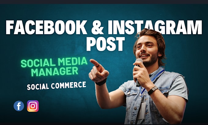 Gig Preview - Social media manager and social commerce