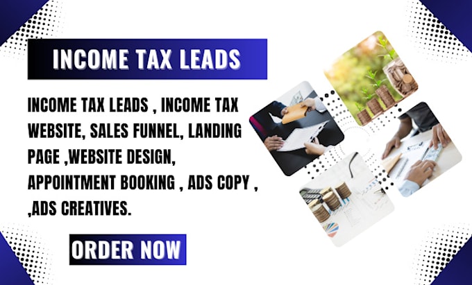 Gig Preview - Income tax leads financial website tax website tax income tax website tax leads