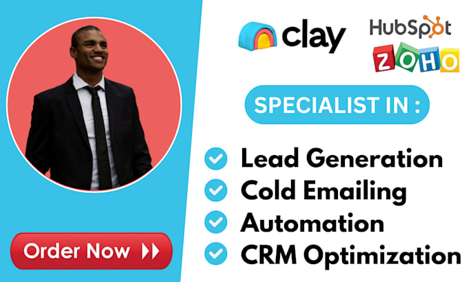 Gig Preview - Setup clay com hubspot clay com zoho CRM email campaign cold email expert