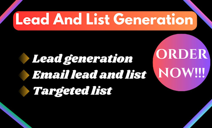 Gig Preview - Do b2b lead generation email list building linkedin leads