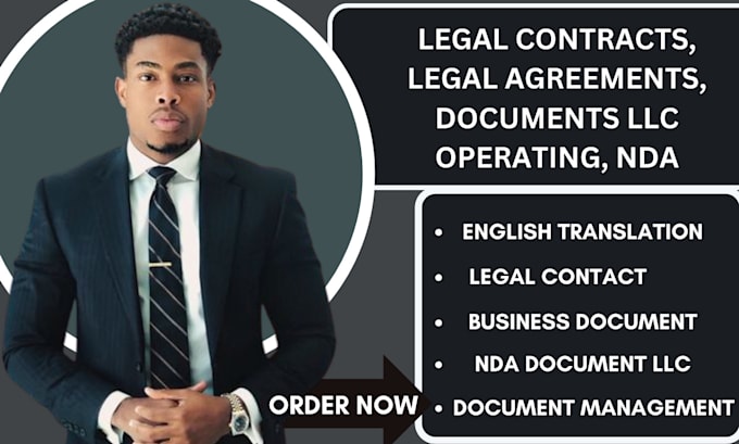 Gig Preview - Draft contracts, terms, policies and other legal documents for your business