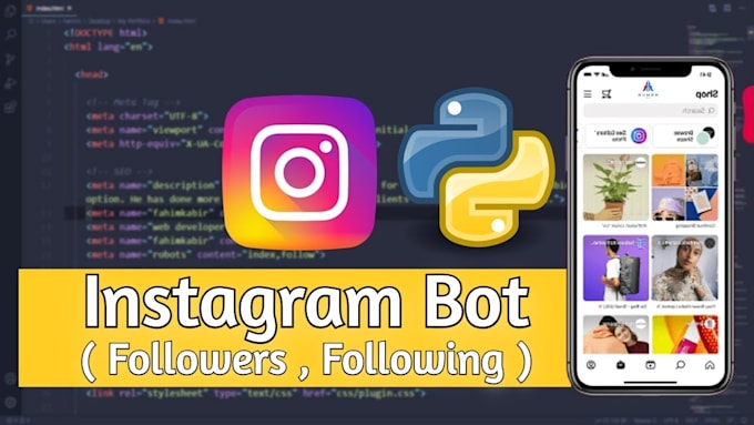 Bestseller - build instagram api bot, youtube bot, twitter bot, tiktok bot, viewers bot