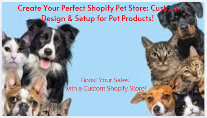 Gig Preview - Build a profitable pet shopify store pet dropshipping website online pet store