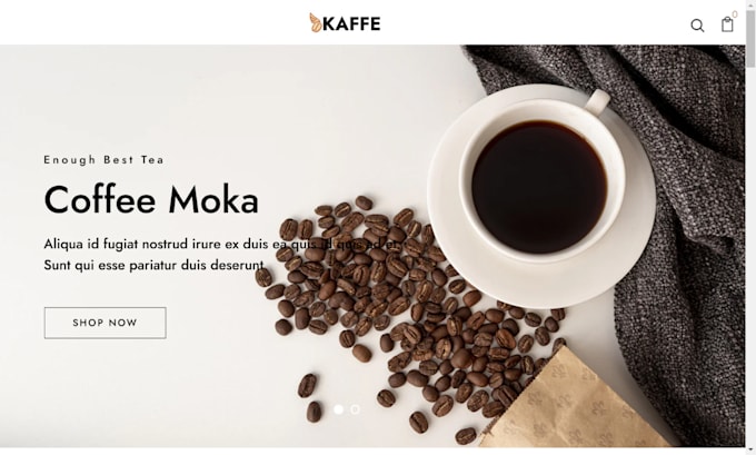 Gig Preview - Coffee shopify store, coffee shopify store coffee shopify coffee shopify website