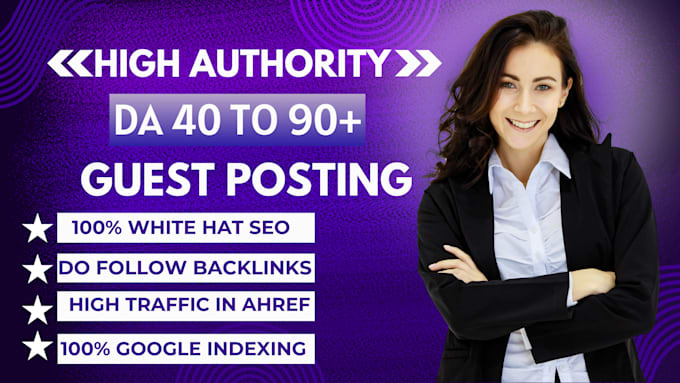 Gig Preview - Do 5 guest post on high da sites with high traffic for google  guaranteed index