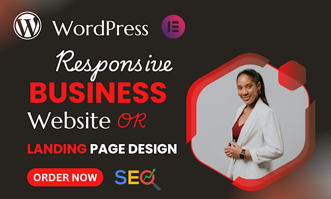 Gig Preview - Create wordpress website design, redesign wordpress business website development