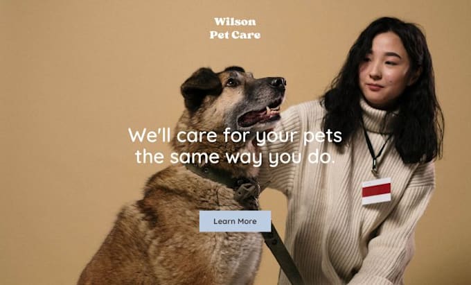 Gig Preview - Design pet website, dog training website, pet care website