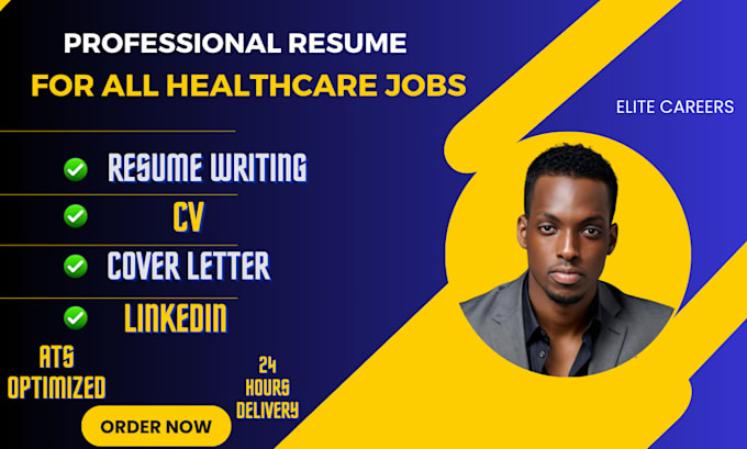 Gig Preview - Write, edit ats optimize resume, CV for healthcare, medical, nursing and biotech