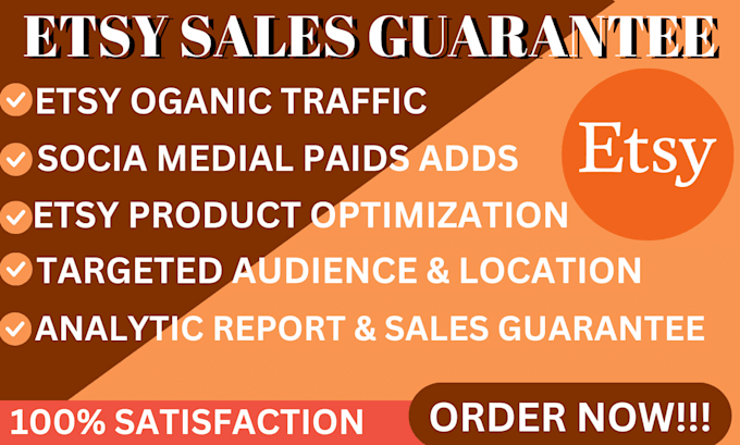 Gig Preview - Do etsy sales guarantee etsy store promotion etsy traffic