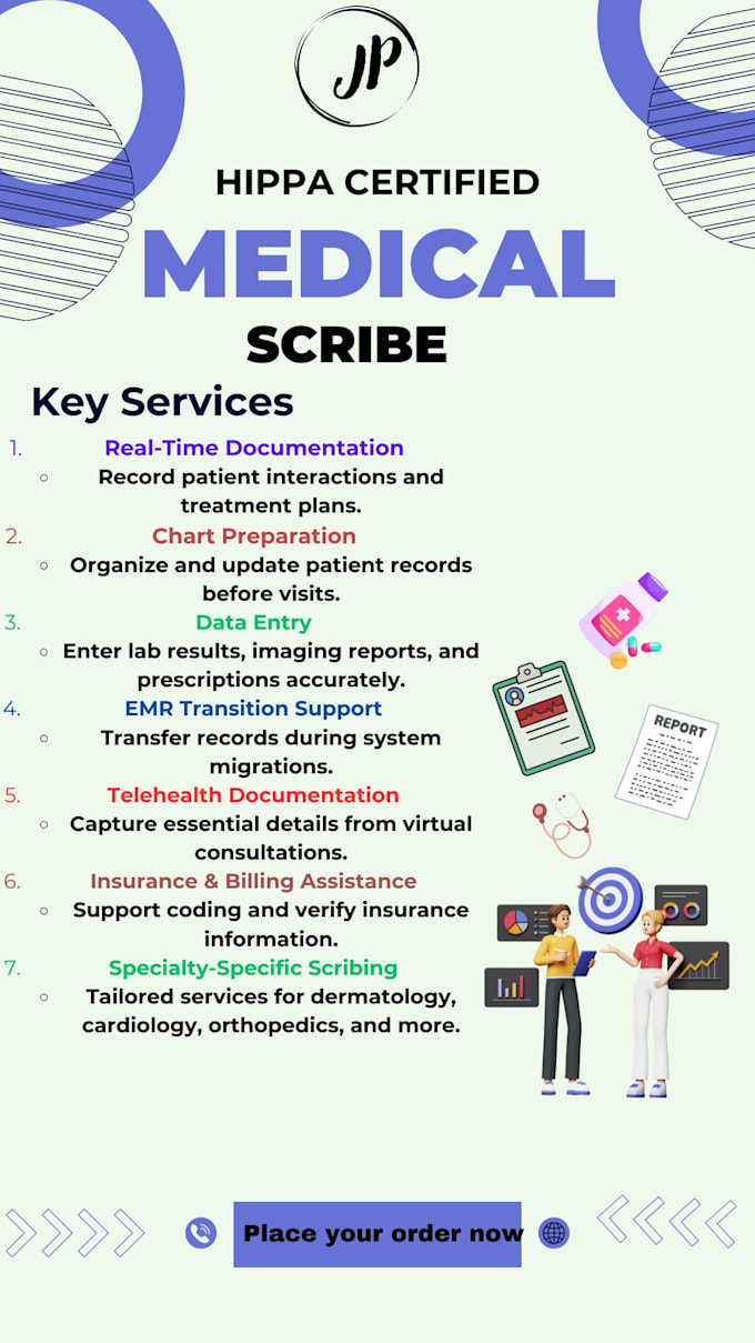 Gig Preview - Create professional patient summaries and become your medical scribe and VA