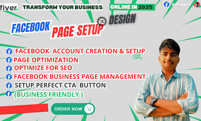 Gig Preview - Set up your facebook business page   pro service