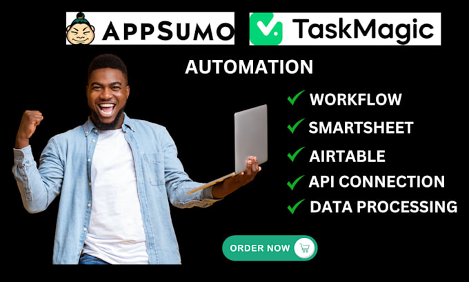 Bestseller - set up automation using taskmagic, make com, work flow