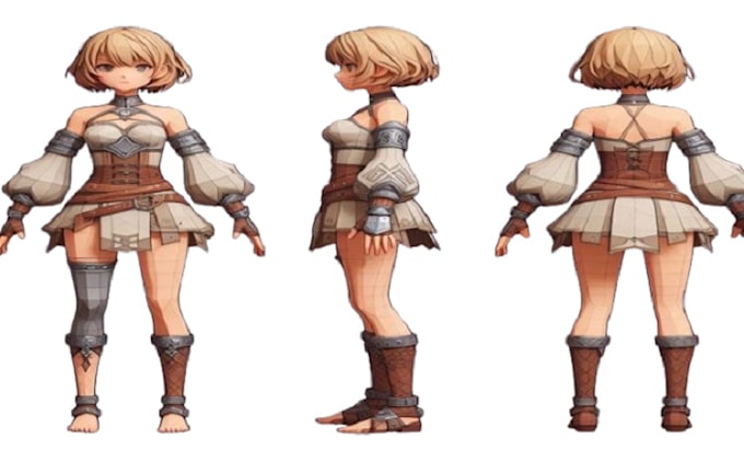 Gig Preview - Create a stunning 3d game character  ps1, pixel, low poly, 3d , design