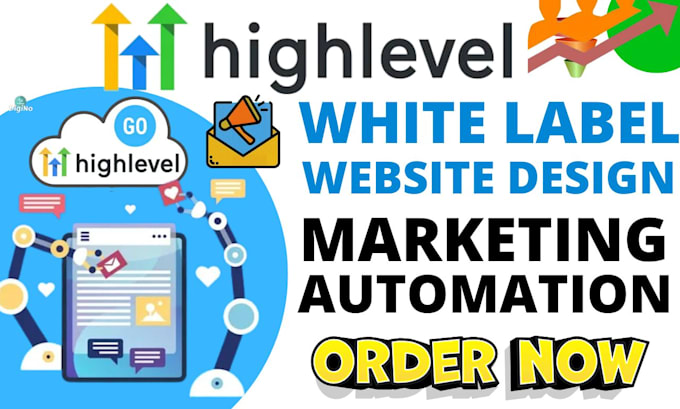 Gig Preview - Setup gohighlevel white label web design saas crm dashboard workflow automation