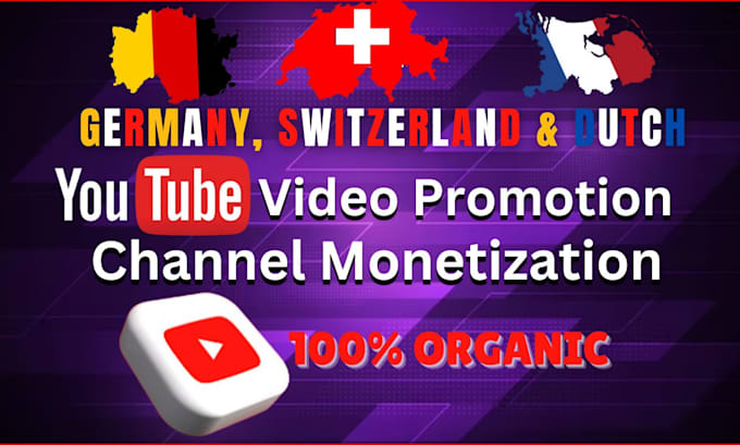 Bestseller - promote german dutch germany youtube video for channel monetization using ads