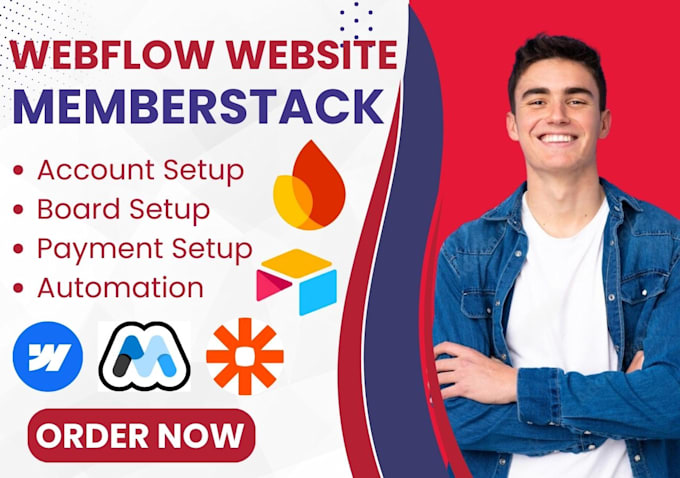 Gig Preview - Integrate firebase webhook memberstack airtable xano webflow membership website