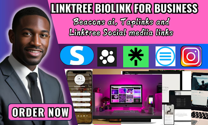 Gig Preview - Build a professional taplink, linktree for business website