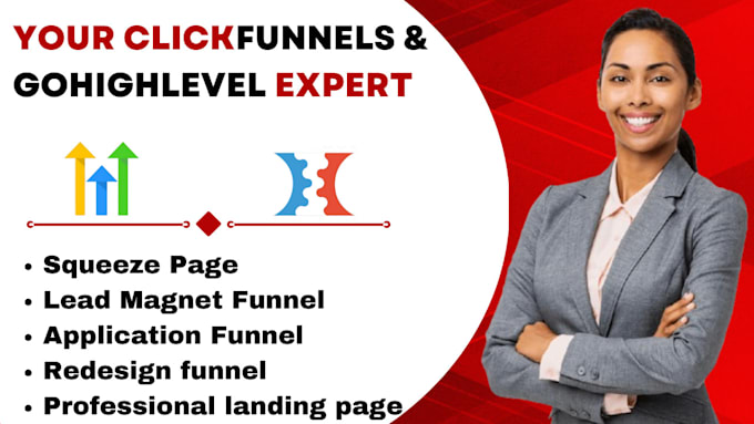 Gig Preview - Build clickfunnels sales funnel, clickfunnels landing page, go high level funnel