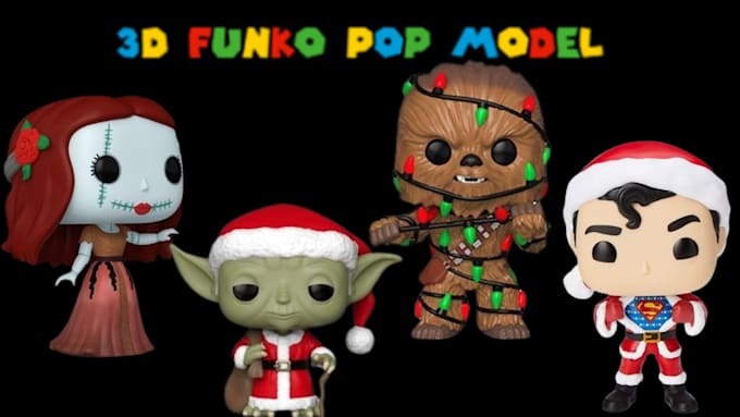 Gig Preview - Design 3d funko pop model cartoon 3d nendoroid caricature bobblehead 3d printing