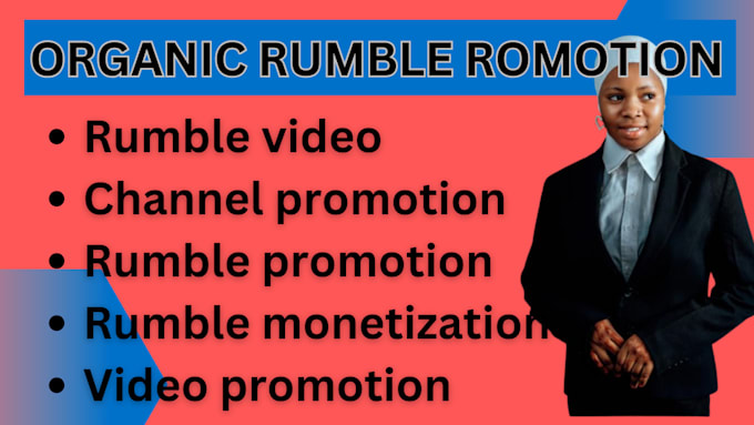 Gig Preview - Do skyrocket rumble views, rumble followers, rumble promotion