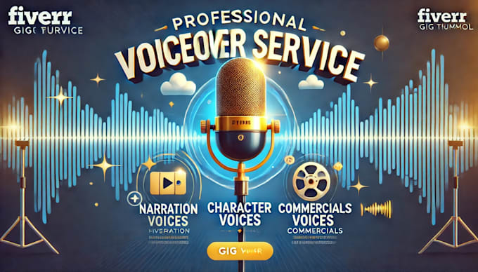 Gig Preview - Do voiceover artist engaging narration, character voices commercials