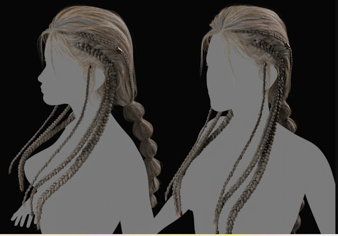 Gig Preview - Create 3d hair unreal, 3d metahuman hair, 3d realistic hair, daz3d hair