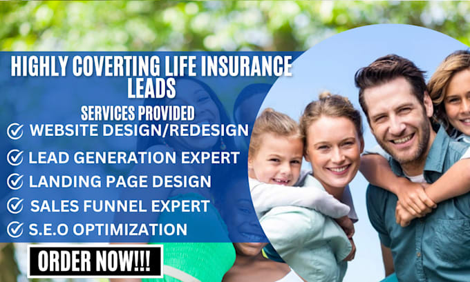 Gig Preview - Life insurance leads insurance website life insurance leads insurance leads