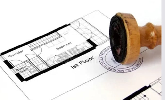 Gig Preview - Do architecture and mep drawings with stamp for permit