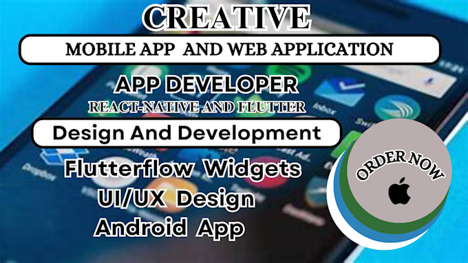 Gig Preview - Build your mobile and web application using bubble  flutterflow flutter adalo