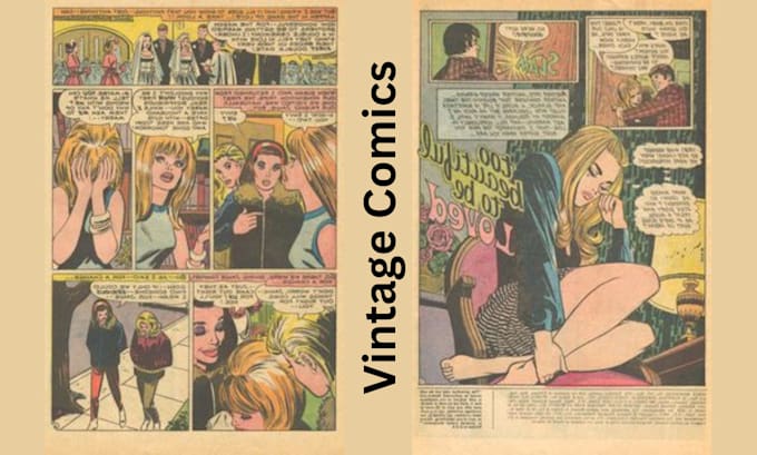 Gig Preview - Create custom retro vintage comic illustrations 70s popart retro comic