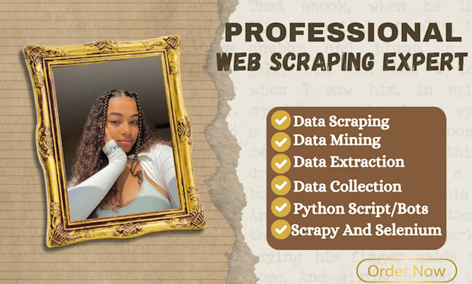 Gig Preview - Do web scraping, data extraction, data collection, data mining from any website