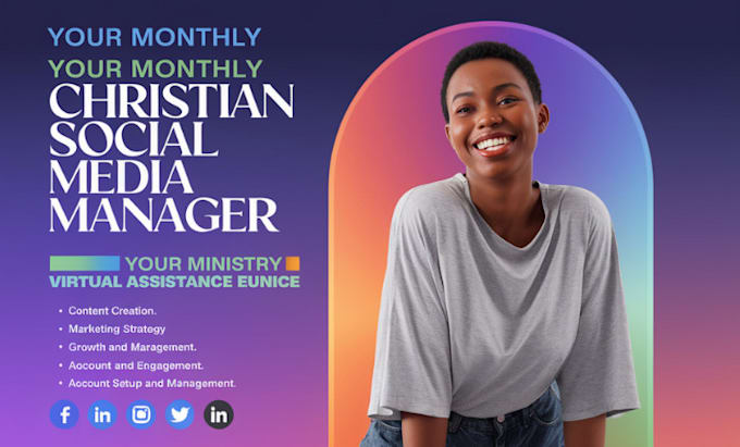 Gig Preview - Be your monthly christian ministry social media manager and content creator