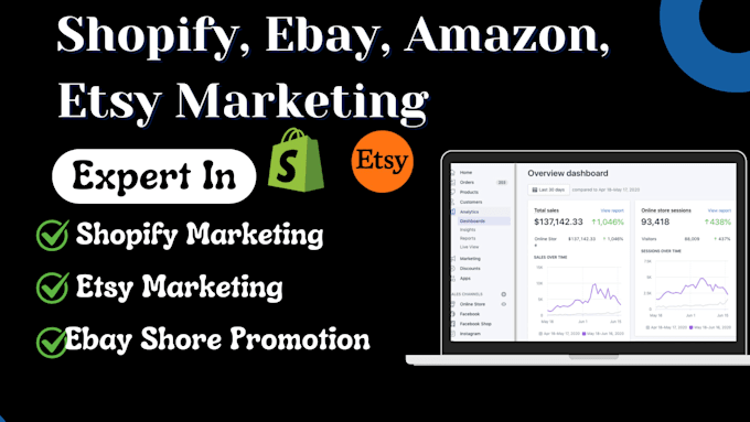 Gig Preview - Website promotion and ecommerce amazon ebay book, shopify product link marketing