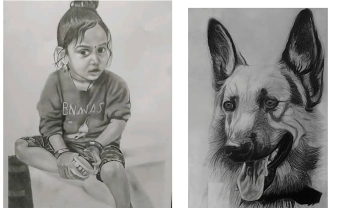 Gig Preview - Draw pencil sketch oc sfw pet pencil art anime realistic pencil portrait drawing