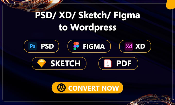 Gig Preview - Convert figma to wordpress PSD to wordpress xd to wordpress figma to elementor